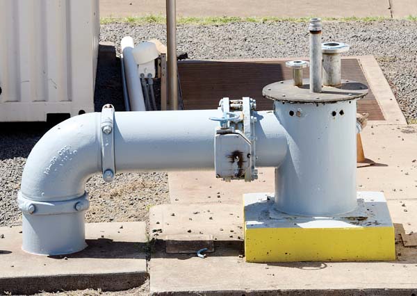An injection well at the Lahaina Wastewater Reclamation Facility is shown in September 2019. A federal judge has denied Maui County’s request to reconsider a ruling in July that the county must obtain a permit under the Clean Water Act for its injection wells, which discharge treated wastewater into the ground. The Maui News / MATTHEW THAYER photo